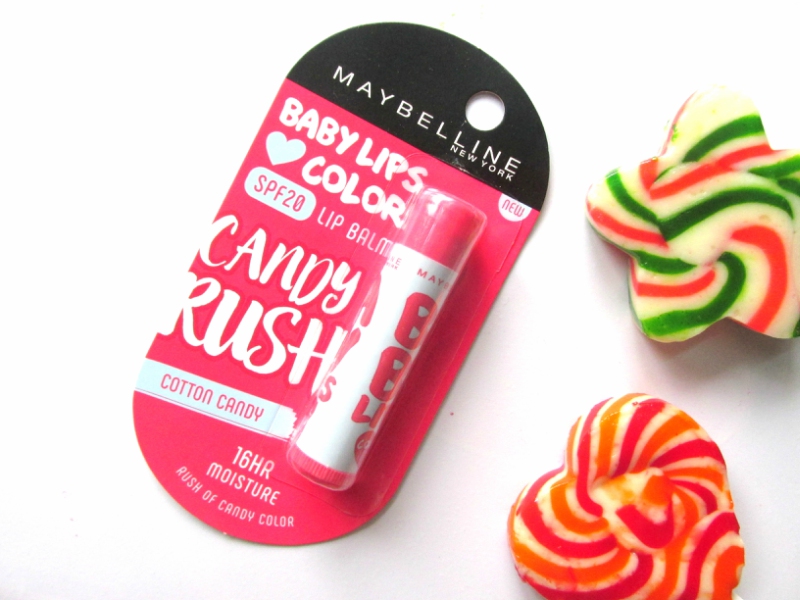 Maybelline Baby Lips Color Candy Rush Lip Balm Cotton Candy Review Packaging
