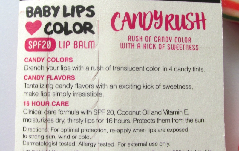 Maybelline Baby Lips Color Candy Rush Lip Balm Gummy Grape Review Product Description