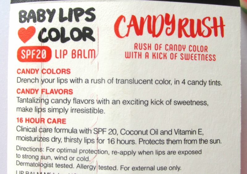 Maybelline Baby Lips Color Candy Rush Lip Balm Orange Jujube Review Description