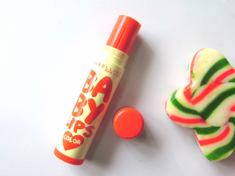 Maybelline Baby Lips Color Candy Rush Lip Balm Orange Jujube Review Open Cap