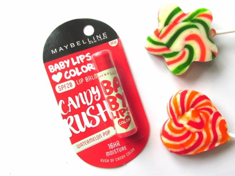 Maybelline Baby Lips Color Candy Rush Lip Balm Watermelon Pop Review Packaging