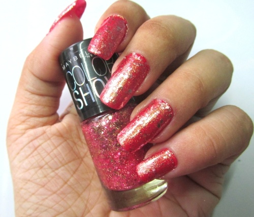 Maybelline Color Show Bright Matte and Party Girl Nail Polishes Review Tequila Sunrise