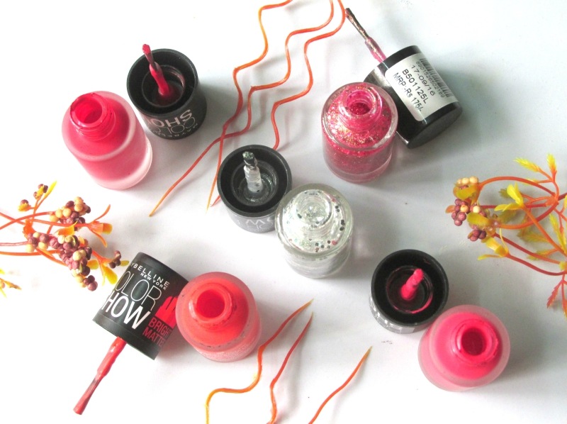 Maybelline Color Show Bright Matte and Party Girl Nail Polishes Review Top View