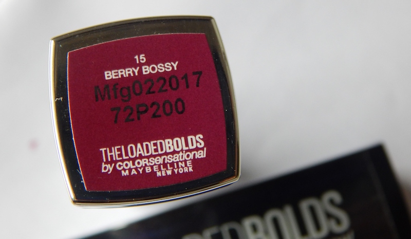 Maybelline The Loaded Bolds by Colorsensational Lipstick Berry Bossy label