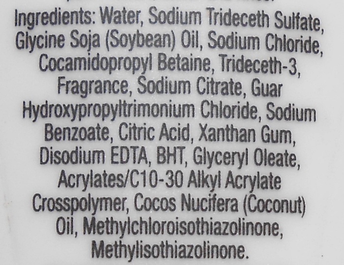 Olay Clean Moisture Body Wash ingredients