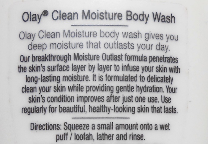 Olay Clean Moisture Body Wash product description