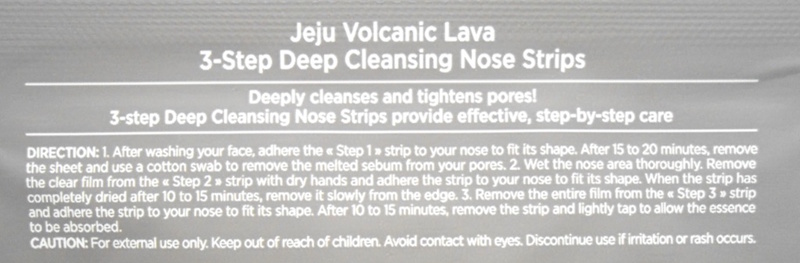 The Face Shop Jeju Volcanic Lava 3 Step Deep Cleansing Nose Strips product details