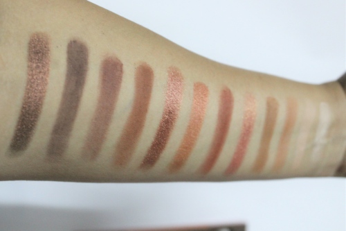 Urban Decay Naked Heat Eyeshadow Palette Review Hand Swatch