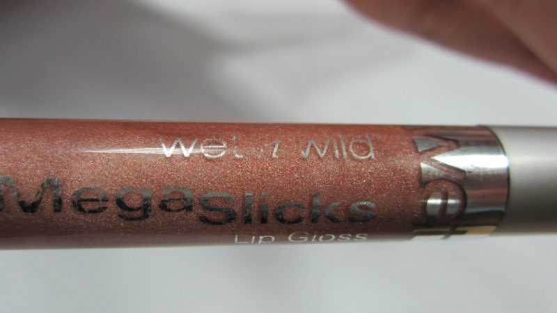 Wet n Wild MegaSlicks Lip Gloss Rose Gold Review Tube Close up