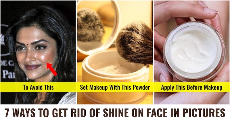 Avoid shine on face in pictures