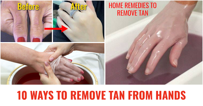 Remove tan from hand