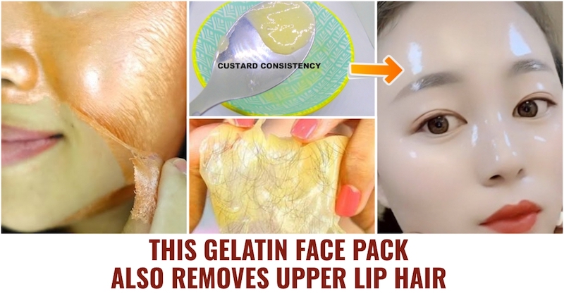 Gelatin face packs
