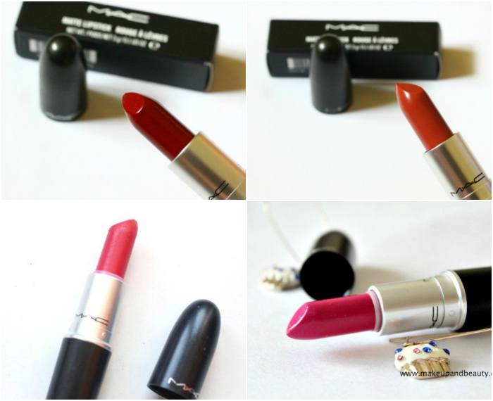 MAC lipsticks collage