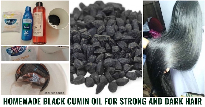 DIY Black Cumin Enriched Oil for Strong and Dark Hair 
