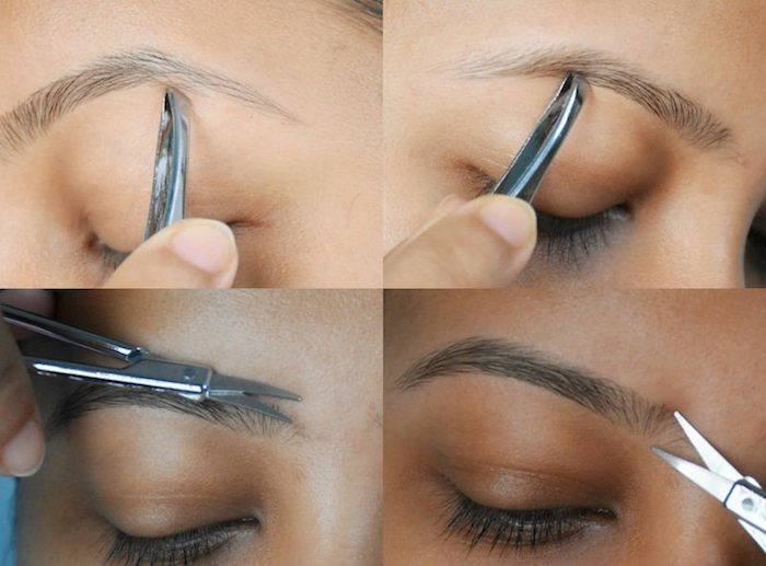 How-to-remove-eyebrow-hair-with-tweezers