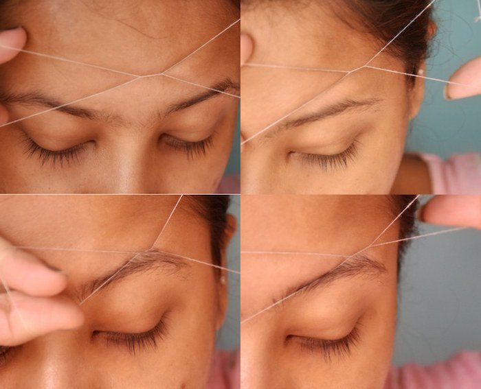 How-to-thread-eyebrows-yourself 4