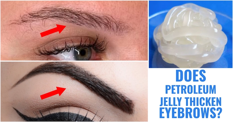 Petroleum jelly eyebrows