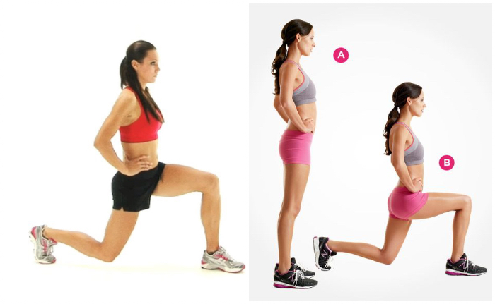 lunges collage