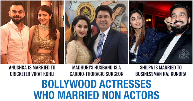 Bollywood actresses who married non actors