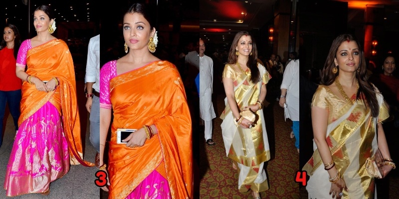 Sarees Ideas to Try From Aishwarya Rai Bachchan Saree Look