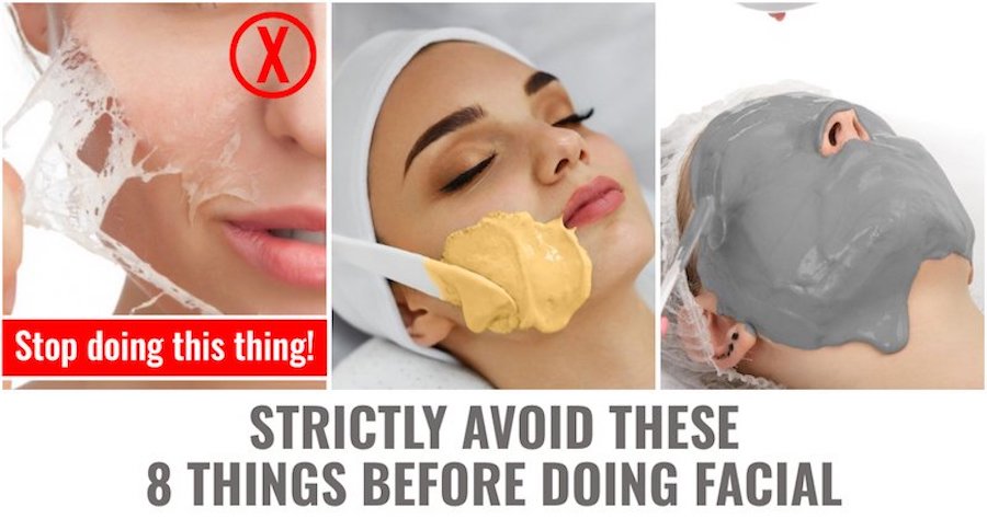 Tips before facial