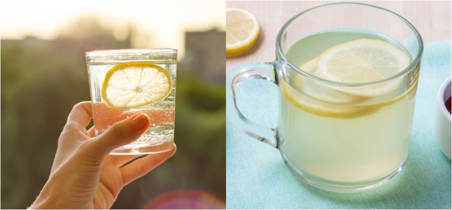 Drinking Hot Lemon Water