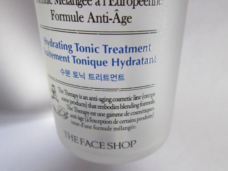 The Face Shop The Therapy Hydrating Tonic Treatment Review Front